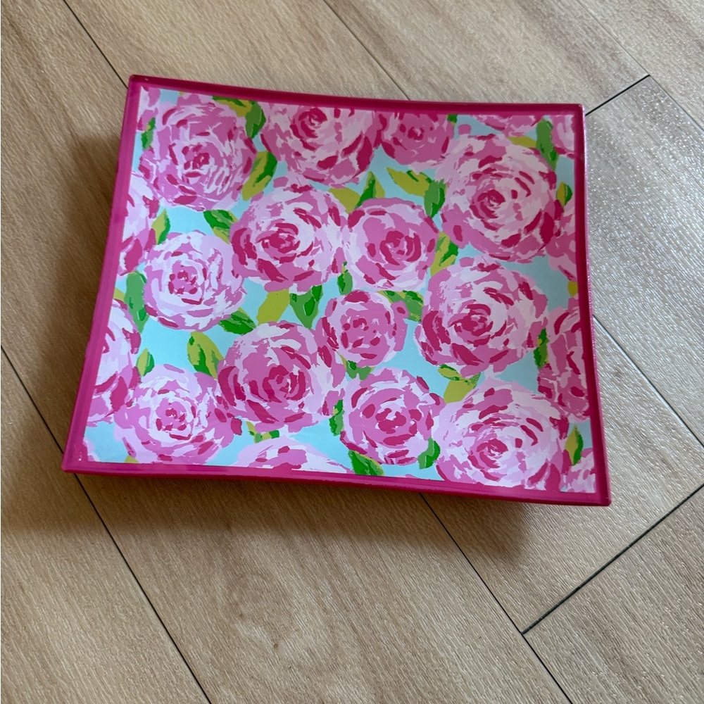 Lilly Pulitzer Glass Catchall Tray